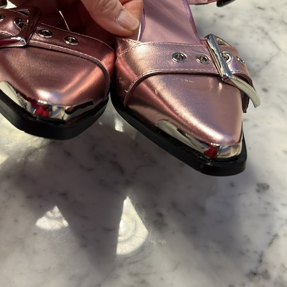 Free People x Jeffrey Campbell Hendrix Heels Pink Size 8 NWT READ - Picture 8 of 13